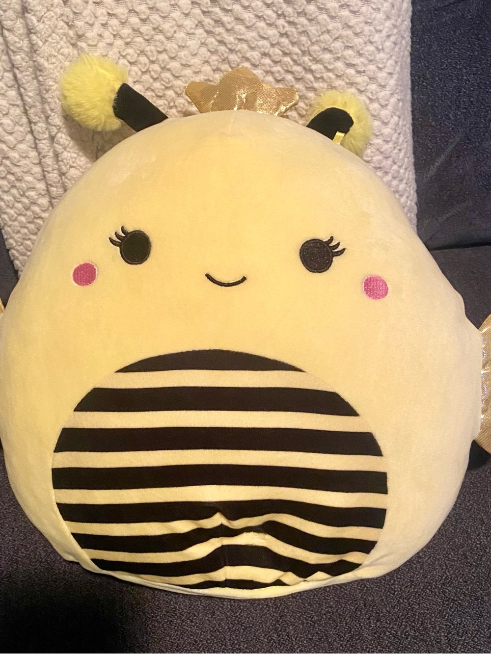 Squishmallows Sunny Queen Bee 16” Plush Gold Crown Wings